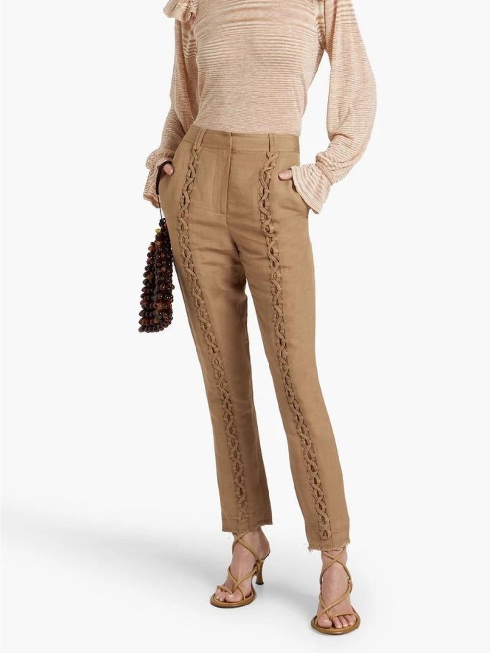 Aje. Impressionist Laced Pant in Willow